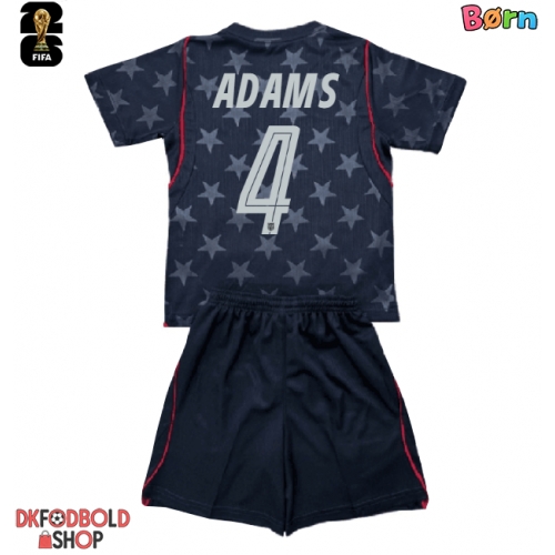 Forente stater Tyler Adams #4 Udebanesæt Børn VM 2026 Kort ærmer (+ korte bukser)